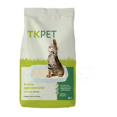 TK-PET ARENA AGLOMERANTE DE BENTONITA Y NATURAL PARA GATOS